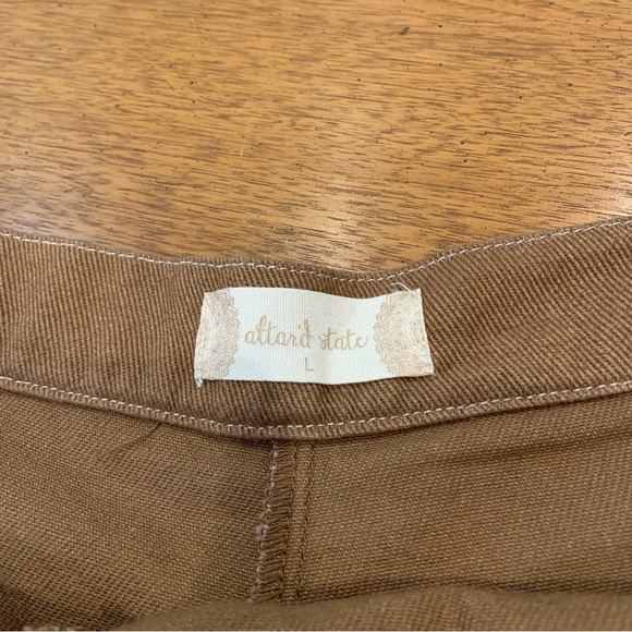 Altar’d State brown cotton mini skort with side zipper and button closure - Picture 6 of 7